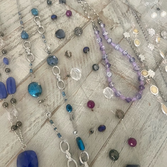 Vintage Jewel Necklace Bundle Silver Beads Jewels Statement Pieces - Picture 10 of 10
